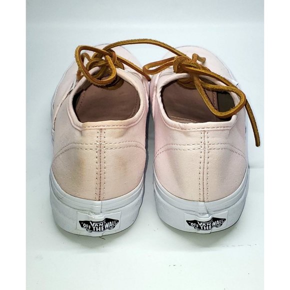 Vans Authentic Light Pink Canvas with Leather Laces Size 5.5 Mens 7 Wos 1315 - Picture 5 of 12